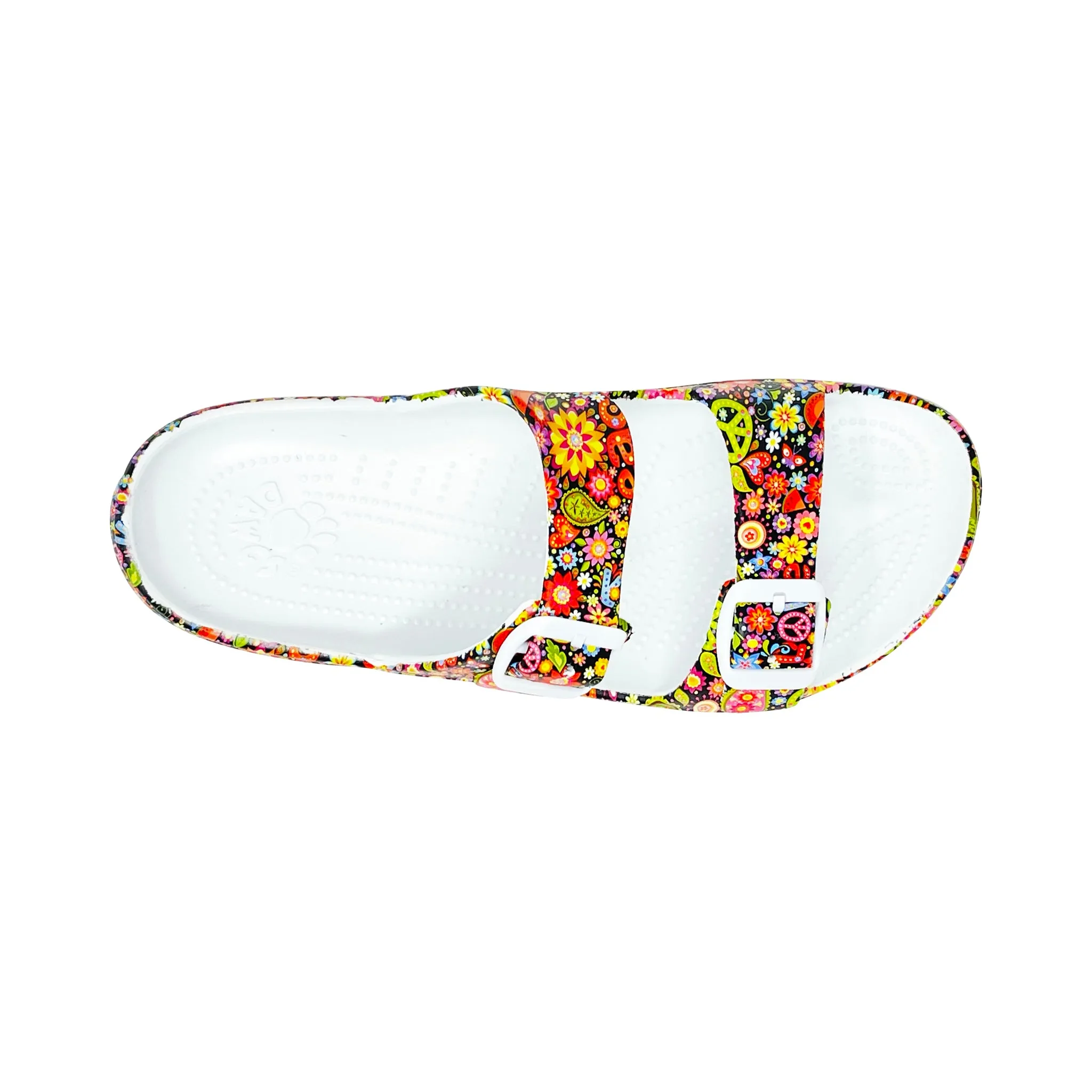 Women's PAW Print Adjustable 2-Strap Sandals